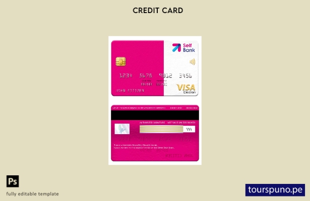lista para imprimir plantilla de tarjeta electrónica visa Self Bank de España